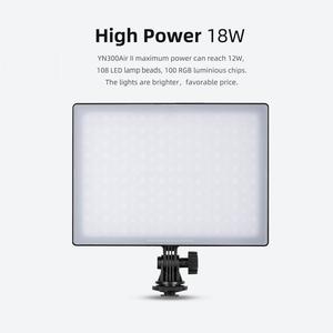 Yongnuo YN-300air II CRI95ไฟ LED สำหรับกล้องวิดีโอ RGB พร้อม3200K 5500K ปรับอุณหภูมิสีได้สำหรับ <span class=keywords><strong>Nikon</strong></span> Canon olympas - Product Image 2