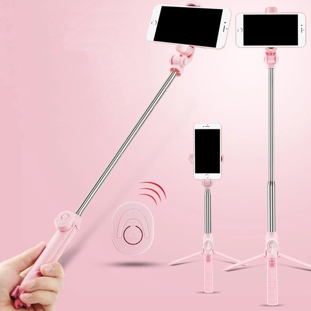 Wireless BT Selfie Stick Tripod With Remote Control Mobile Phone Monopod Shutter Selfie Stick Tripod