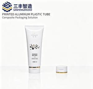 หลอดบีบพลาสติก PE สีขาวพร้อมฝาปิดแบบพลิกและฉลากสำหรับผลิตภัณฑ์ดูแลผิว หลอดบีบสำหรับผลิตภัณฑ์ดูแลส่วนบุคคล - Product Image 2
