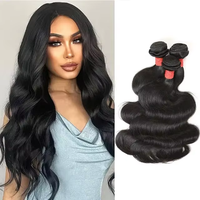 Натуральные бразильские волосы Human Wave Bundles Body Wave Remy Virgin, 100% необработанные, натуральный цвет, 8-34 дюйма, машинная двойная вязка, без примесей
