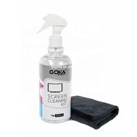 Kit de nettoyage électronique 2 en 1, flacon transparent en PET de 500 ml, liquide nettoyant pour écran et serviette en microfibre pour ordinateur portable, téléphone, tablette
