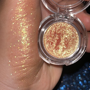 Paleta de sombras de ojos Diy, polvo de prensa de pigmento alto, multicromo Etiqueta Privada, brillo vegano, sombra de ojos duocromática