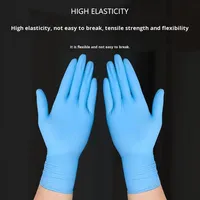 Gants d'examen en nitrile jetables SONICE bleu noir 28 cm, sans poudre, résistants aux produits chimiques, respirants, imperméables, résistants à l'huile