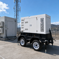 Générateurs diesel mobiles Perkins 80 KVA, générateur tractable 64 KW, générateur diesel sans balais, générateur refroidi par eau, certifié CE