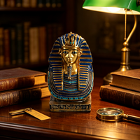Buste de pharaon égyptien en résine, pour étagère, bureau, musée, Halloween, Jour des Cadeaux