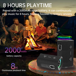 Loa siêu trầm HIFI với âm thanh 360 độ °   Loa thông minh TWS chống nước & chống bụi IP67, âm thanh vòm, đèn LED RGB, pin 2000mAh - Product Image 2