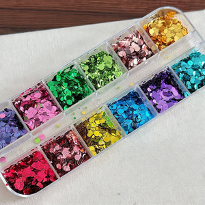 12 Rejillas <span class=keywords><strong>de</strong></span> Lentejuelas <span class=keywords><strong>de</strong></span> <span class=keywords><strong>Uñas</strong></span> con Diseño Floral, Holográficas, Mixtas, Mini Circulares, para Decoración <span class=keywords><strong>de</strong></span> <span class=keywords><strong>Uñas</strong></span> DIY, Escamas 3D Florales - Product Image 2