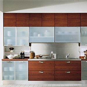 <span class=keywords><strong>Verre</strong></span> <span class=keywords><strong>trempé</strong></span> clair givré à structure solide de taille personnalisée pour les portes d'armoires de cuisine et la décoration - Product Image 6