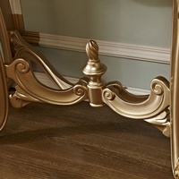 Table console mobile en bois de pin couleur champagne, style néo-classique européen, pour la décoration d'entrée et de couloir d'hôtel