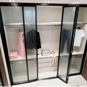 Fácil instalación, tamaño personalizado, marco de aluminio duradero, puerta plegable de acordeón para el hogar, dormitorio, organizador de <span class=keywords><strong>armario</strong></span> - Product Image 1