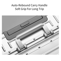 Valise rigide en alliage d'aluminium pleine alliage, durable, avec serrure TSA, roues pivotantes silencieuses à 360°, pour voyages d'affaires, bagage à main