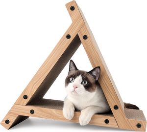 <span class=keywords><strong>Griffoir</strong></span> pour <span class=keywords><strong>chat</strong></span> en MDF écologique à 3 côtés, seau triangulaire, jouet à l'herbe à <span class=keywords><strong>chat</strong></span> pour chaton, jeu et exercice - Product Image 1