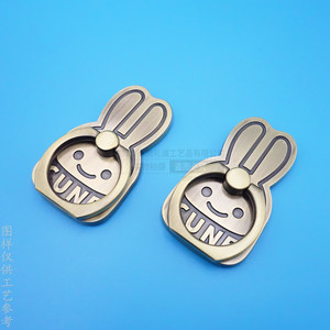 Cune Metal Phone Ring Holder Zinc Alloy Bronze Color Desktop <b>Stand</b> Back Adhesive Design - Product Image 4
