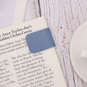 Wholesale PU Leather Concise Magnetic <b>Bookmark</b> for Textbooks Fashion Notebook Clip Magnet Durable <b>Bookmark</b> Gift for Read Lovers - Product Image 2