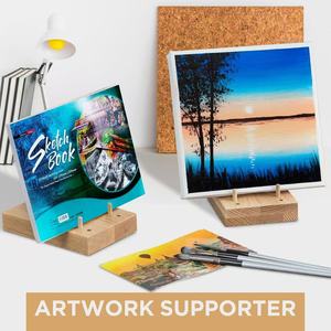 Wooden <b>Desktop</b> Easel Sc-5.15 Single Layer Display Stand For Books Posters Decorations - Product Image 3