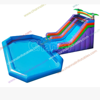 Toboggan aquatique Dolphin Pool Bounce House Commercial Grade Gonflable Jump Bouncer Slide Piscine d'eau gonflable Castle Slides