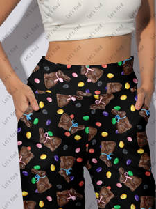 מכנסי לייגנס רחבים בגזרה גבוהה לנשים, מכנסי פאלאצו רכים וגמישים בסגנון קז'ואל לבגדי רחוב בהתאמה אישית, מכנסיים לנשים בהתאמה אישית - Product Image 4