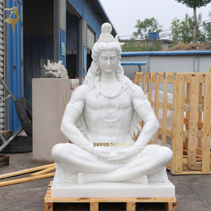 Tượng Phật Shiva bằng đá cẩm thạch, chạm khắc thủ công, cỡ lớn, đặt ngoài trời - Product Image 5