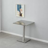 Tables de restaurant modernes en métal et cuir, mobilier de salle à manger, ensemble table et chaises, table à café