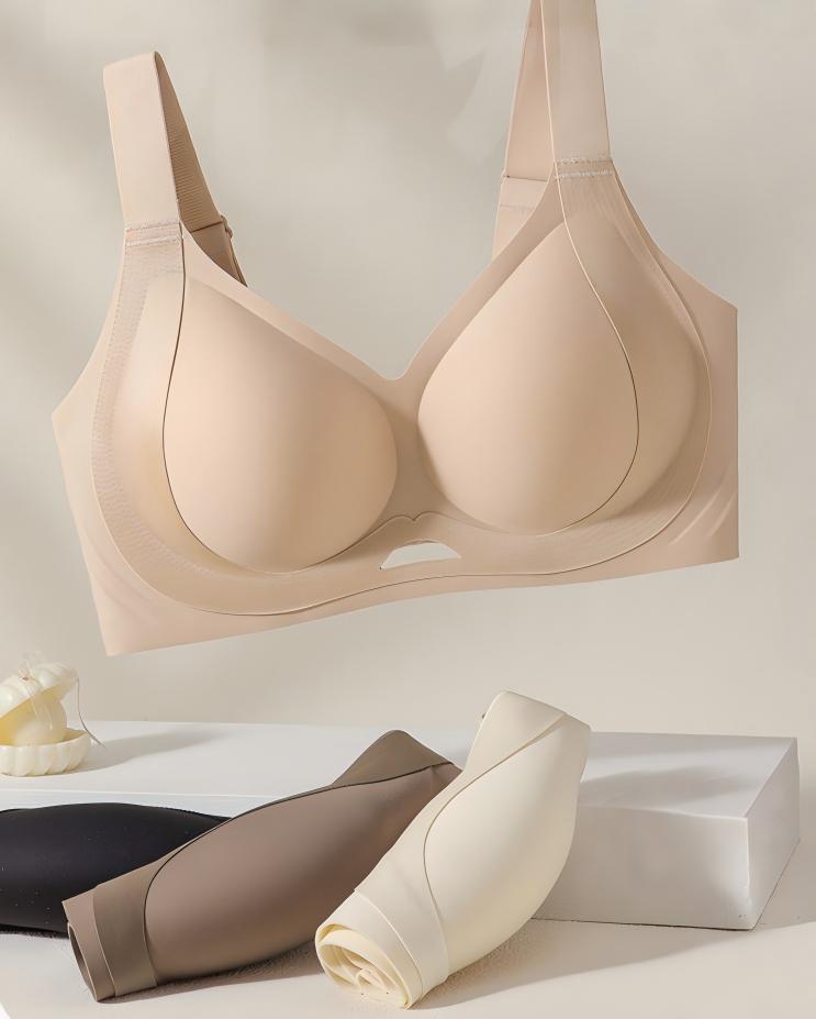 Modal Tila Breathable Women's Fixed Palm Cup Small Chest Gathering Large No Rims Adjusted Bra