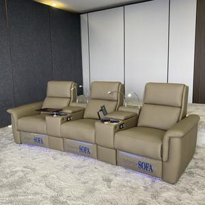 Modern Multi-Function Power Design Reclinável Couro Seccional Sofá Top Grain Couro Elétrica Sala Teatro Móveis - Product Image 5