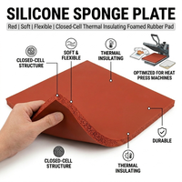 Plaque en mousse de silicone isolante thermique à cellules fermées, souple et flexible pour presse à chaud, impression par transfert, tampon en caoutchouc expansé