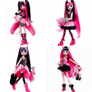 Fashion <b>Doll</b> Pink <b>Hair</b> Gothic <b>Style</b> PVC Figure For Girls 8 13 Years Cosplay Toy - Product Image 2