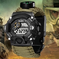 Montre tactique IRONDONKEY, bracelet multifonctionnel en paracorde, bracelet de survie en plein air, bracelet de sport, outil de survie Firestone