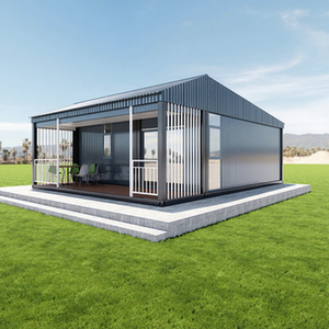 中国工厂供应商20-40英尺预制集装箱房屋平装式预制卧室居住用房，适用于宾客度假村酒店 - Product Image 1