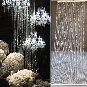 Decoración de Techo Circular Romántica LANJO para Bodas con Cortinas de Cristal Plateado y Lentejuelas para el Escenario Nupcial - Product Image 2