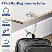 Porte-sac à main pliant porte-sac de table portable moins de 3.8cm/1.50 pouces d'épaisseur crochets de sac à main en métal pour tables