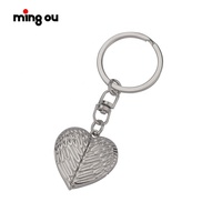 Porte-clés, médaillon de Photo magique, thème amour, 3d, Sublimation, ailes d'ange