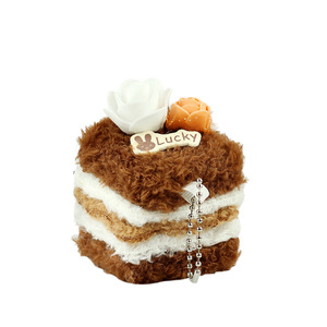 Jolie poupée porte-clés en <span class=keywords><strong>peluche</strong></span> en forme de gâteau, pendentif sac à pâtisserie chocolat, rembourrage en coton PP, polyester, 8 cm, unisexe, à partir de 14 ans - Product Image 5