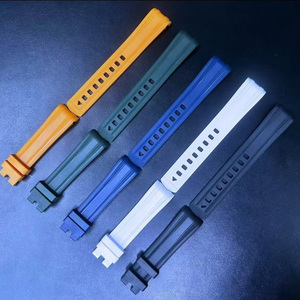 Bracelet de montre en silicone coloré, bracelet de remplacement en caoutchouc souple, réglable, style sport, accessoires de montre - Product Image 5