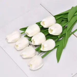 Mini Tulip Tulip Simulation Flower Wholesale Foreign Trade Export Silk Flower Wedding Home Tulip Artificial Flower