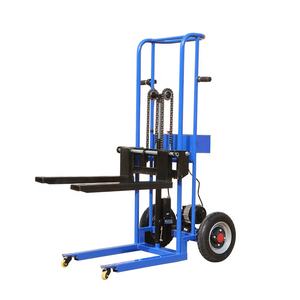 カスタマイズ可能な400kg1.3m手動油圧スタッカー小型電動フォークリフトパレットスタッカーバッテリー付き - Product Image 1