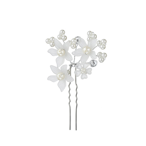 Épingles à <span class=keywords><strong>cheveux</strong></span> pour mariée, couleur argent, bijoux en forme de <span class=keywords><strong>fleur</strong></span>, nouveauté - Product Image 2