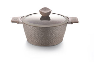 Marble Color <strong>Fish</strong> Scale Pattern Casserole with Silicone Lid Soup &amp; Stock <strong>Pots</strong> with Induction Bottom - Product Image 2