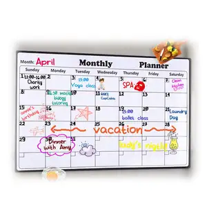 Hot Sale Magnetic Refrigerator Wall Art Sticker Calendar White Board Dry Erase For White Boards For Class Rooms