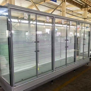 Vitrine Multideck de refroidisseur de porte en verre de volume superbe d'affichage avec la porte en verre énorme - Product Image 1