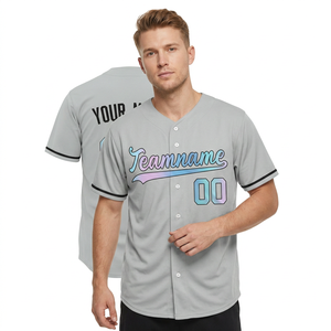 Baseball Softball Uniforms Custom Sublimation Solid Plus Size Short Sleeve Breathable Quick-Dry Anti-Bacterial Anti-UV - Product Image 1