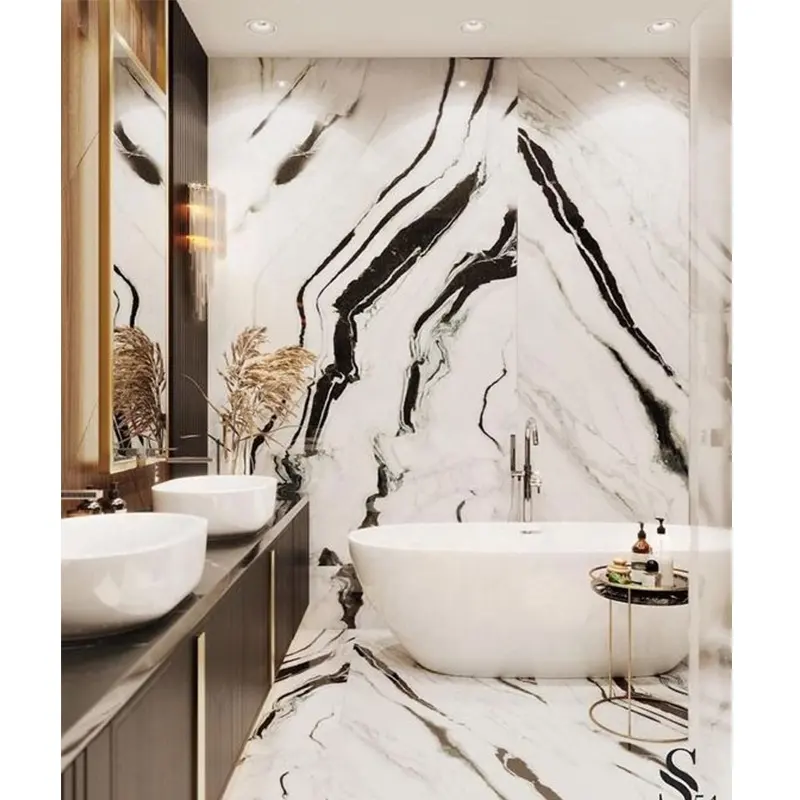 Marble Flooring Bathroom Design Panda White Floor Marble Tile