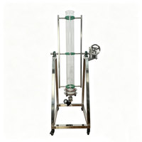 Lab Glass Chromatography Column with Frit Plate, Glass Separation Purification Column for Chromatography Experiment