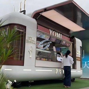 รถเข็นขายไอศกรีมไฟฟ้าขนาด 4.2 ม. รถขายขนมขบเคี้ยวเคลื่อนที่บนถนน รถบรรทุกขายไอศกรีมเคลื่อนที่พร้อมอุปกรณ์ครบครัน - Product Image 4