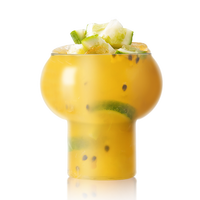 Bol à glace en verre Parfait Fruit Cup Puddings Cute Gourd Shape Footed Glass Dessert Cup for Tea Smoothies Cappuccino Macchiato