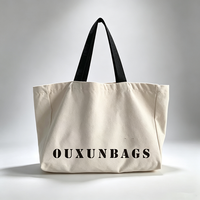 Sac fourre-tout en toile de coton biologique recyclé personnalisé OEM&ODM, grand sac de shopping réutilisable en toile de coton avec logo