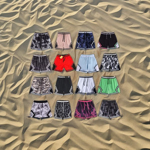 Оптовая продажа, новые высококачественные американские уличные модные быстросохнущие сетчатые баскетбольные шорты с эластичной талией, популярные шорты - Product Image 3