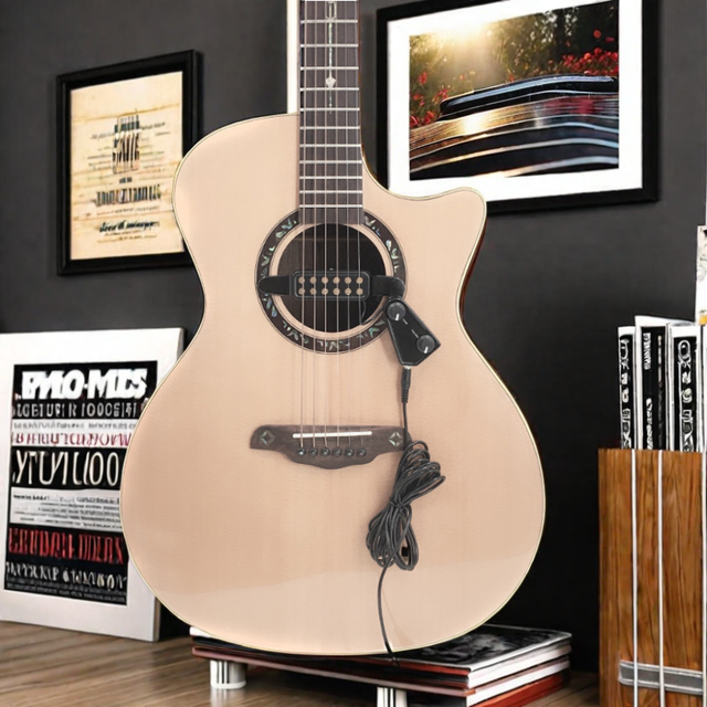 China Factory Wholesale No-Punch Universal Acoustic Guitar Pickup Simple No-Hole Folk Guitar Accessory