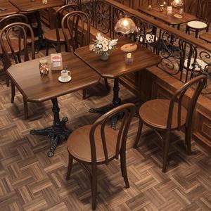 Ensemble de meubles de restauration rétro petite table ronde chaise à dossier en osier table basse de loisirs table à manger chaises de <span class=keywords><strong>restaurant</strong></span> tables - Product Image 3