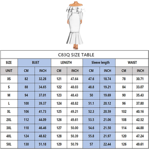 فستان حورية البحر مزدوج مخصص جديد طباعة هاواي تصميم فستان طويل قبالة الكتف فستان طويل الأكمام سيدة ذيل السمكة - Product Image 6